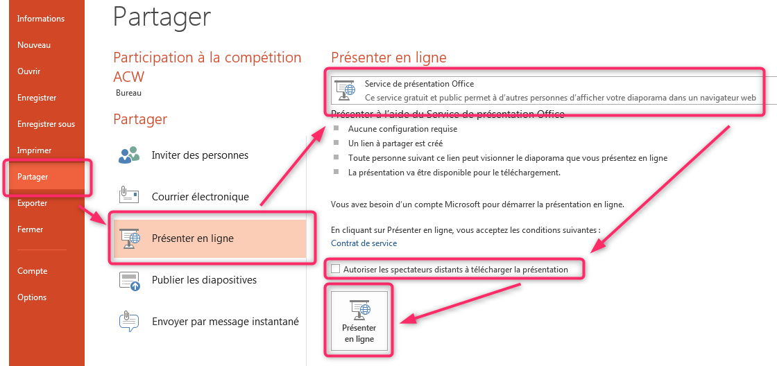 Imprimer dans Powerpoint